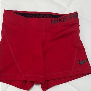 Nike Red Athletic Shorts with Compression Fit